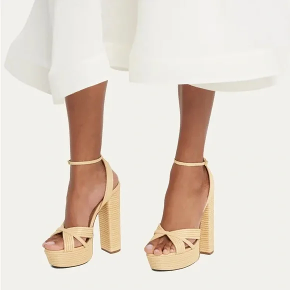 AQUAZZURA Sundance Plateau Platform Ankle-Strap Sandals